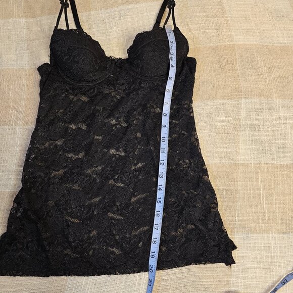 y2k Rampage Sheer Black Lace Bustier Tank Top - Picture 9 of 13